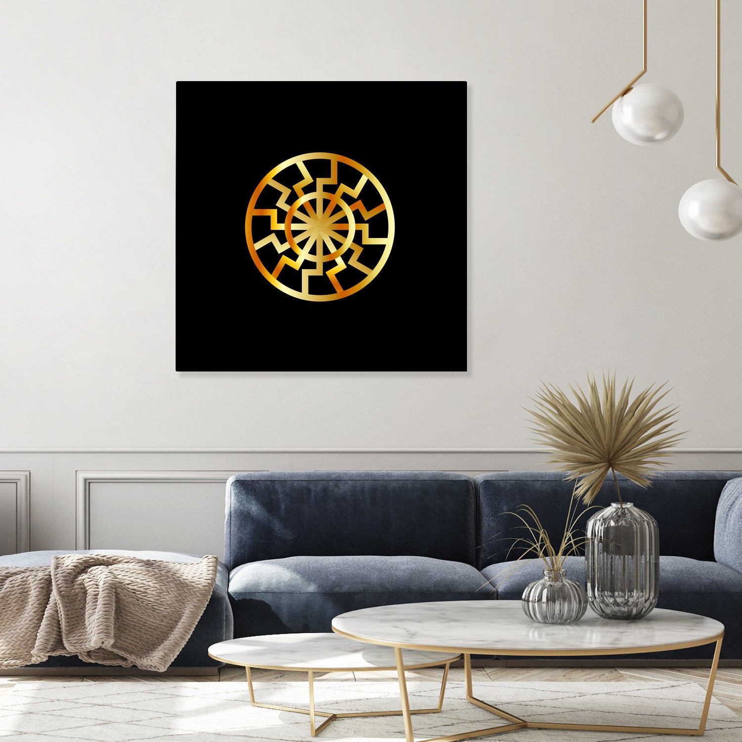 Black Sun symbol in gold- Schwarze Sonne by Shawlin Mohd on GIANT ART - brown digital drawing