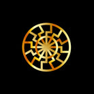 Black Sun symbol in gold- Schwarze Sonne by Shawlin Mohd on GIANT ART - brown digital drawing