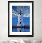 Lighthouse on Narrow Land by Darryl Brooks on GIANT ART - blue photo illustration