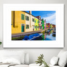 Boats in Burano by Darryl Brooks on GIANT ART - blue photo illustration