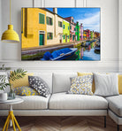 Boats in Burano by Darryl Brooks on GIANT ART - blue photo illustration