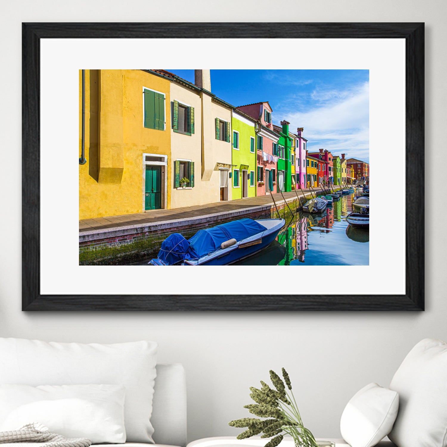 Boats in Burano by Darryl Brooks on GIANT ART - blue photo illustration