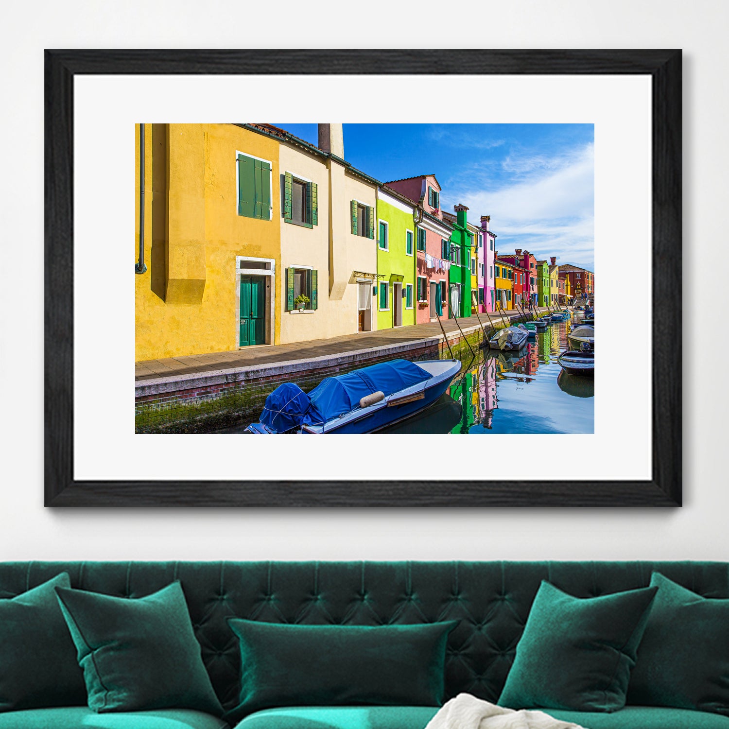 Boats in Burano by Darryl Brooks on GIANT ART - blue photo illustration