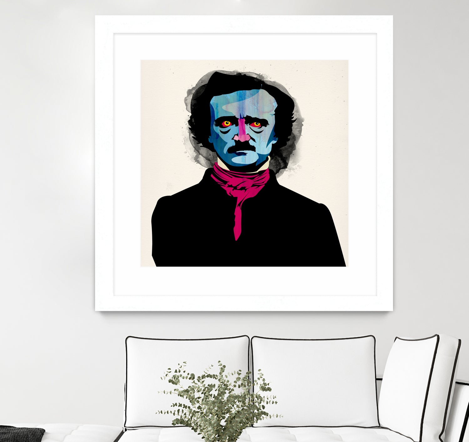 Edgar Allan Poe by Alvaro Tapia on GIANT ART - blue digital painting