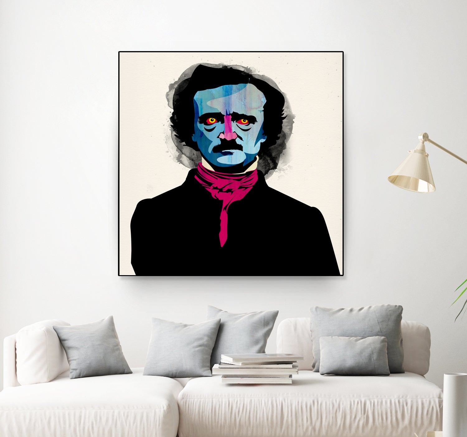 Edgar Allan Poe by Alvaro Tapia on GIANT ART - blue digital painting