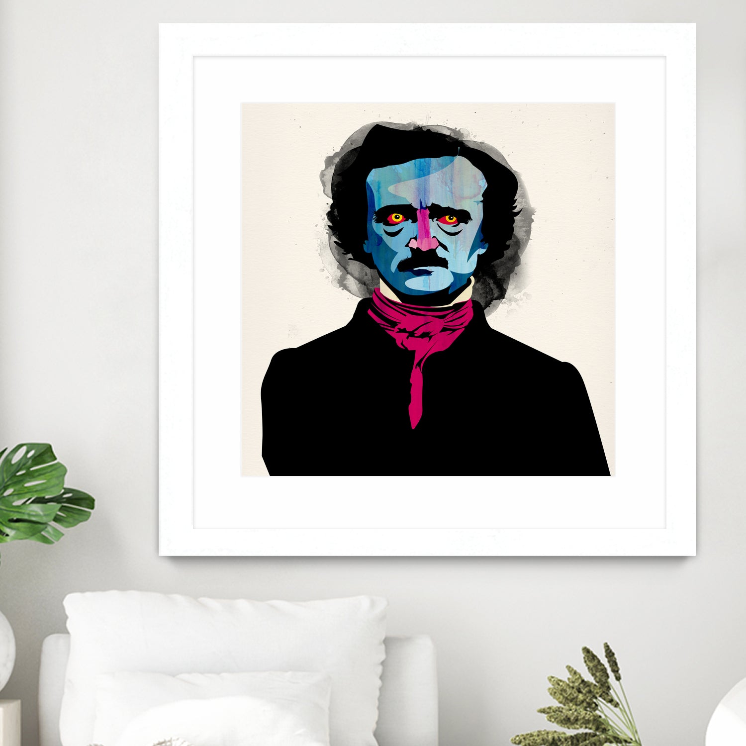 Edgar Allan Poe by Alvaro Tapia on GIANT ART - blue digital painting