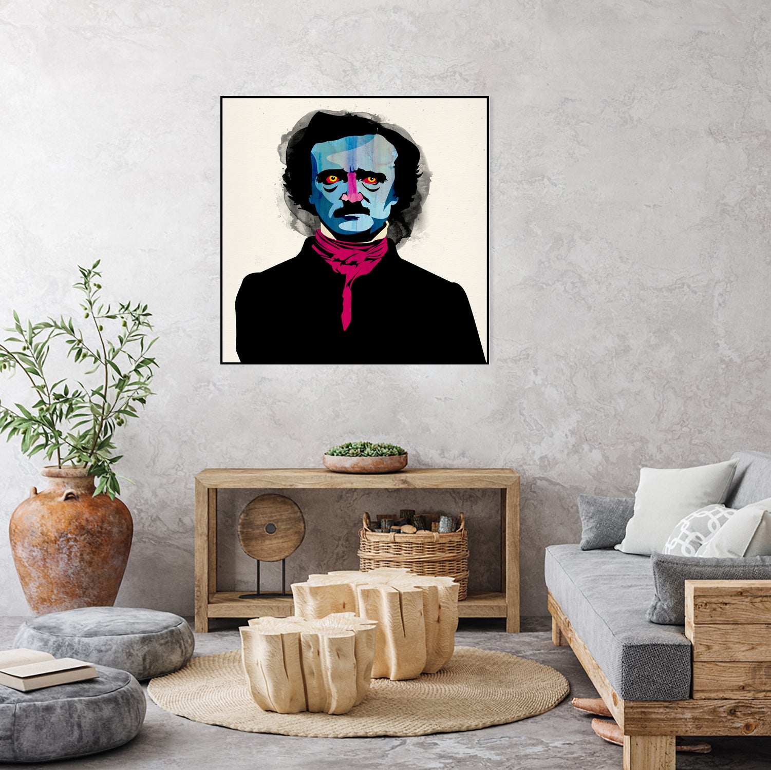 Edgar Allan Poe by Alvaro Tapia on GIANT ART - blue digital painting