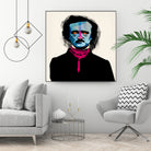 Edgar Allan Poe by Alvaro Tapia on GIANT ART - blue digital painting