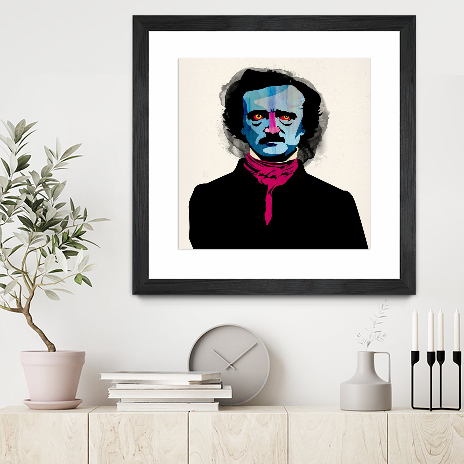 Edgar Allan Poe by Alvaro Tapia on GIANT ART - blue digital painting