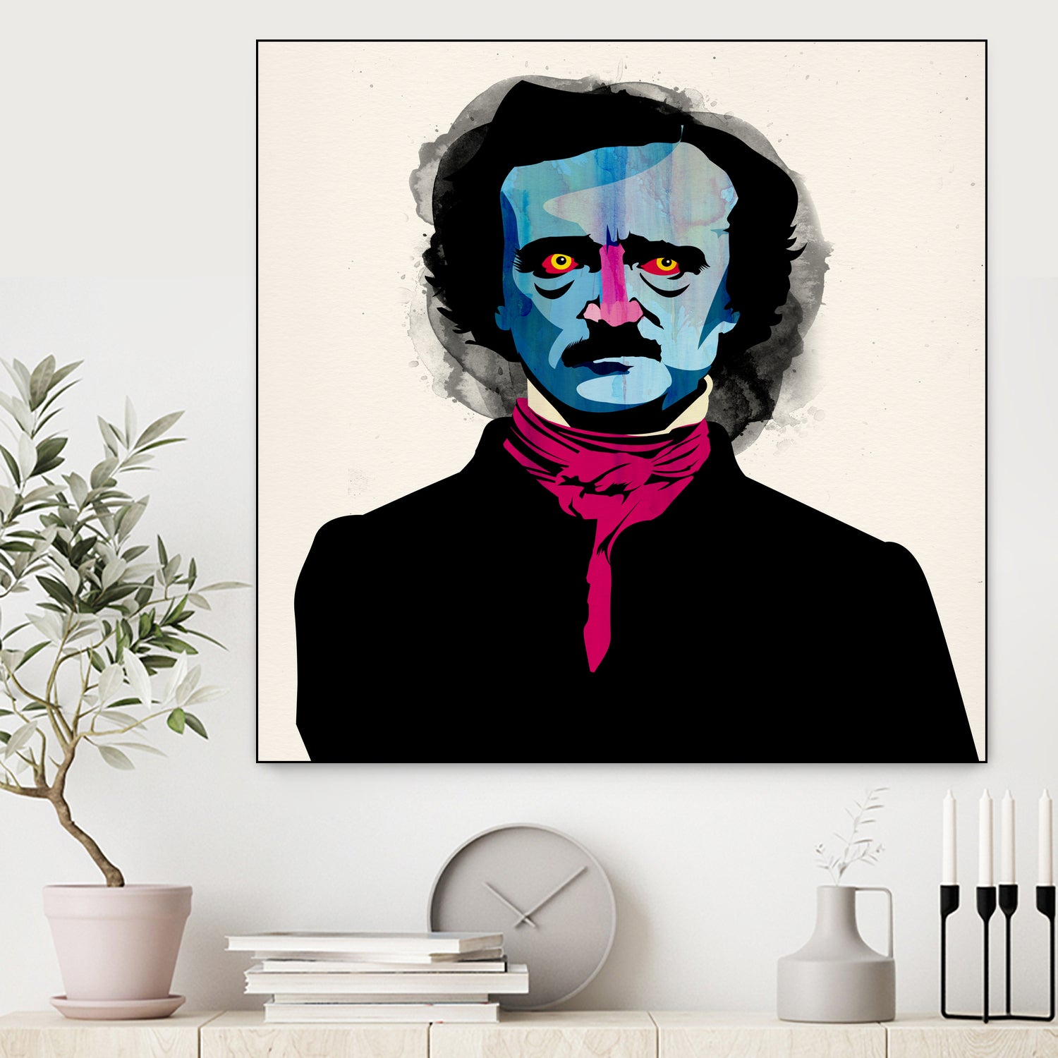 Edgar Allan Poe by Alvaro Tapia on GIANT ART - blue digital painting