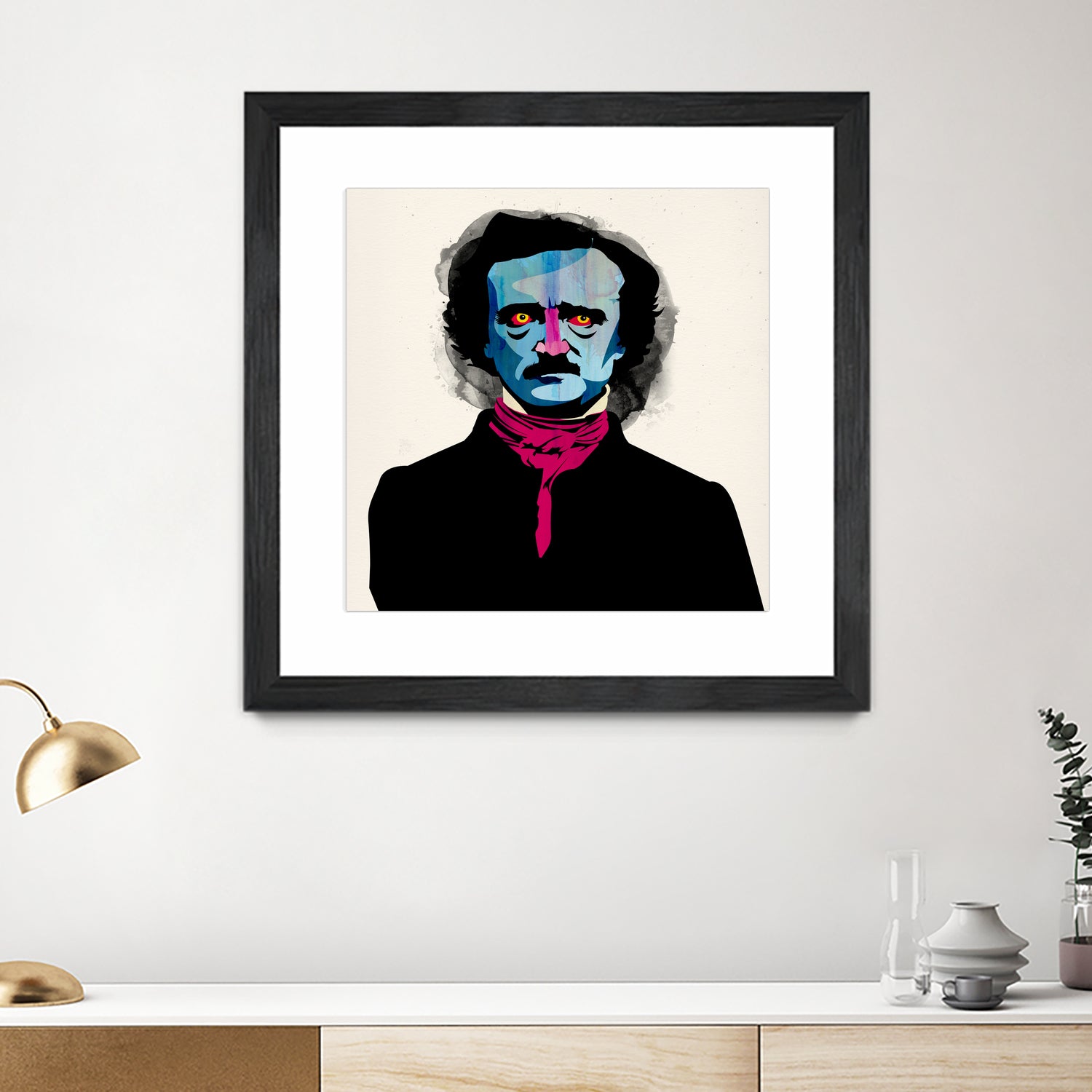 Edgar Allan Poe by Alvaro Tapia on GIANT ART - blue digital painting