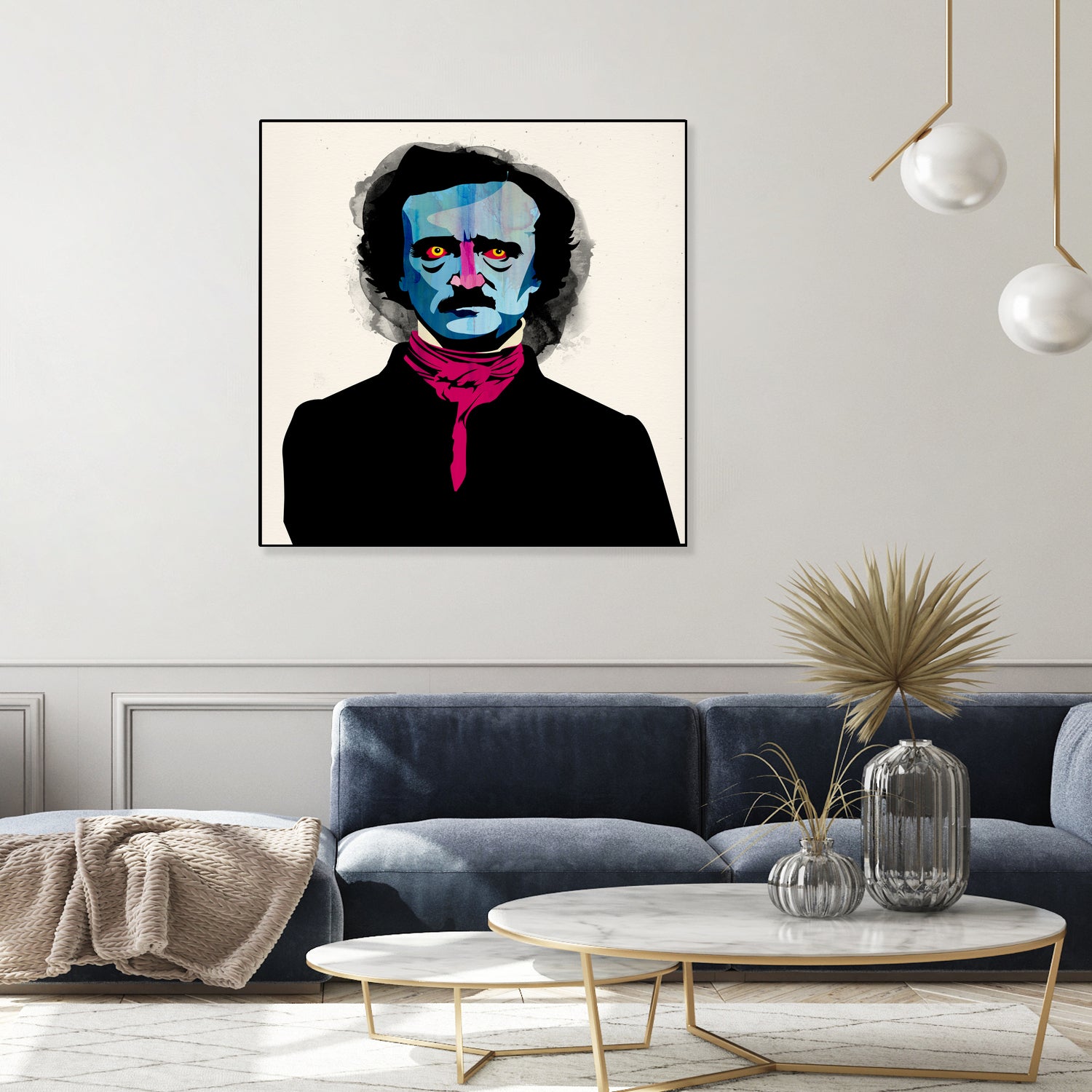 Edgar Allan Poe by Alvaro Tapia on GIANT ART - blue digital painting