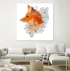 Watercolor Fox by Greta Berlin on GIANT ART - orange digital drawing