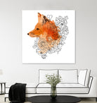 Watercolor Fox by Greta Berlin on GIANT ART - orange digital drawing