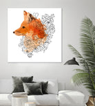 Watercolor Fox by Greta Berlin on GIANT ART - orange digital drawing