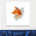 Watercolor Fox by Greta Berlin on GIANT ART - orange digital drawing