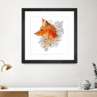 Watercolor Fox by Greta Berlin on GIANT ART - orange digital drawing