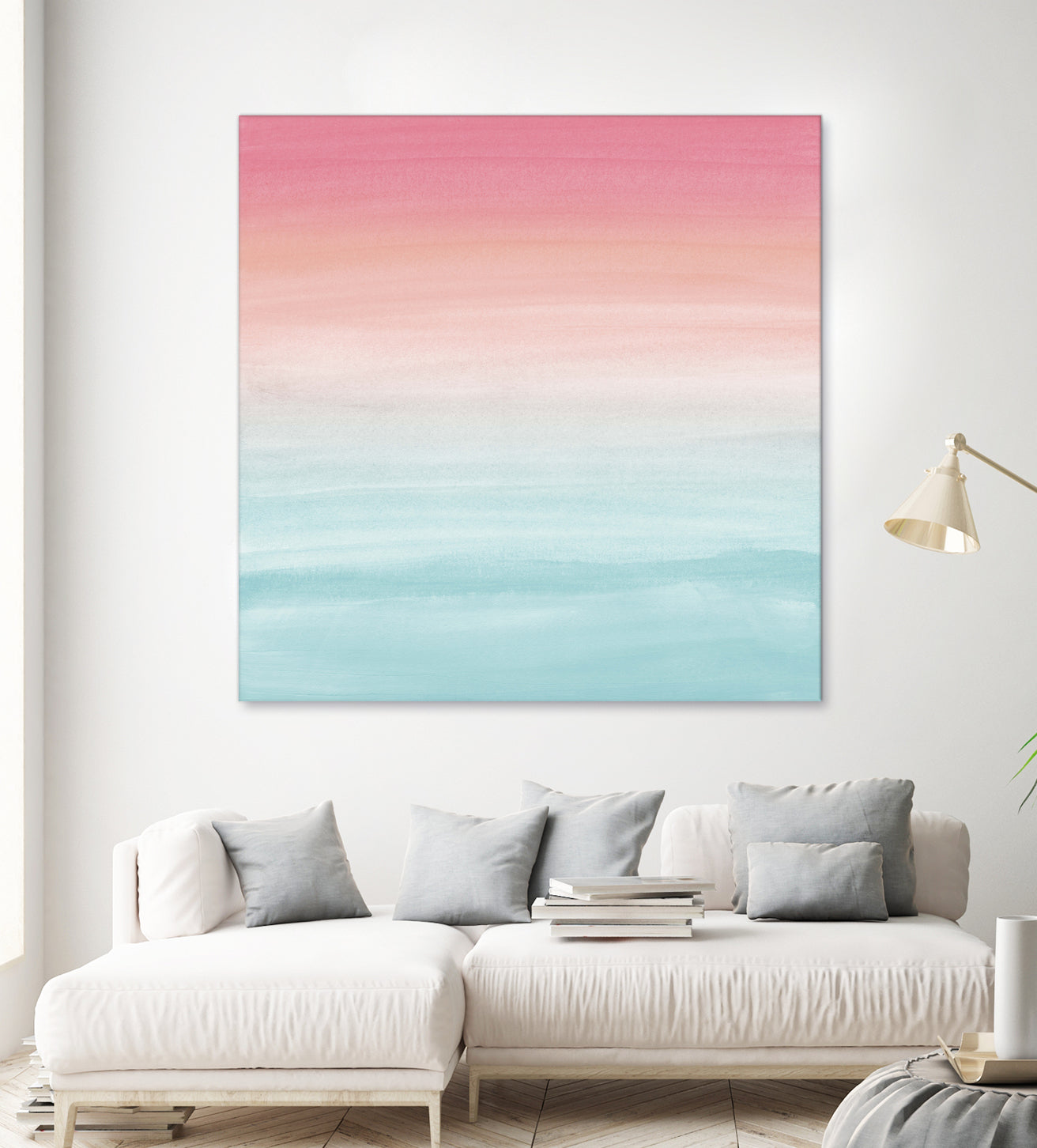 Touching Watercolor Abstract Beach Dream #1 #painting #decor by Anita & Bella Jantz on GIANT ART - orange digital painting