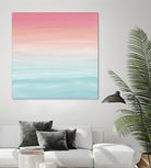 Touching Watercolor Abstract Beach Dream #1 #painting #decor by Anita & Bella Jantz on GIANT ART - orange digital painting