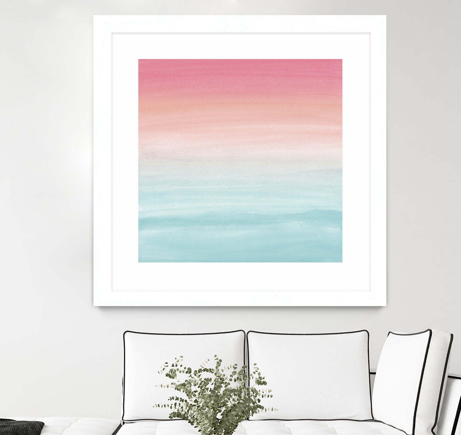 Touching Watercolor Abstract Beach Dream #1 #painting #decor by Anita & Bella Jantz on GIANT ART - orange digital painting