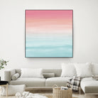 Touching Watercolor Abstract Beach Dream #1 #painting #decor by Anita & Bella Jantz on GIANT ART - orange digital painting