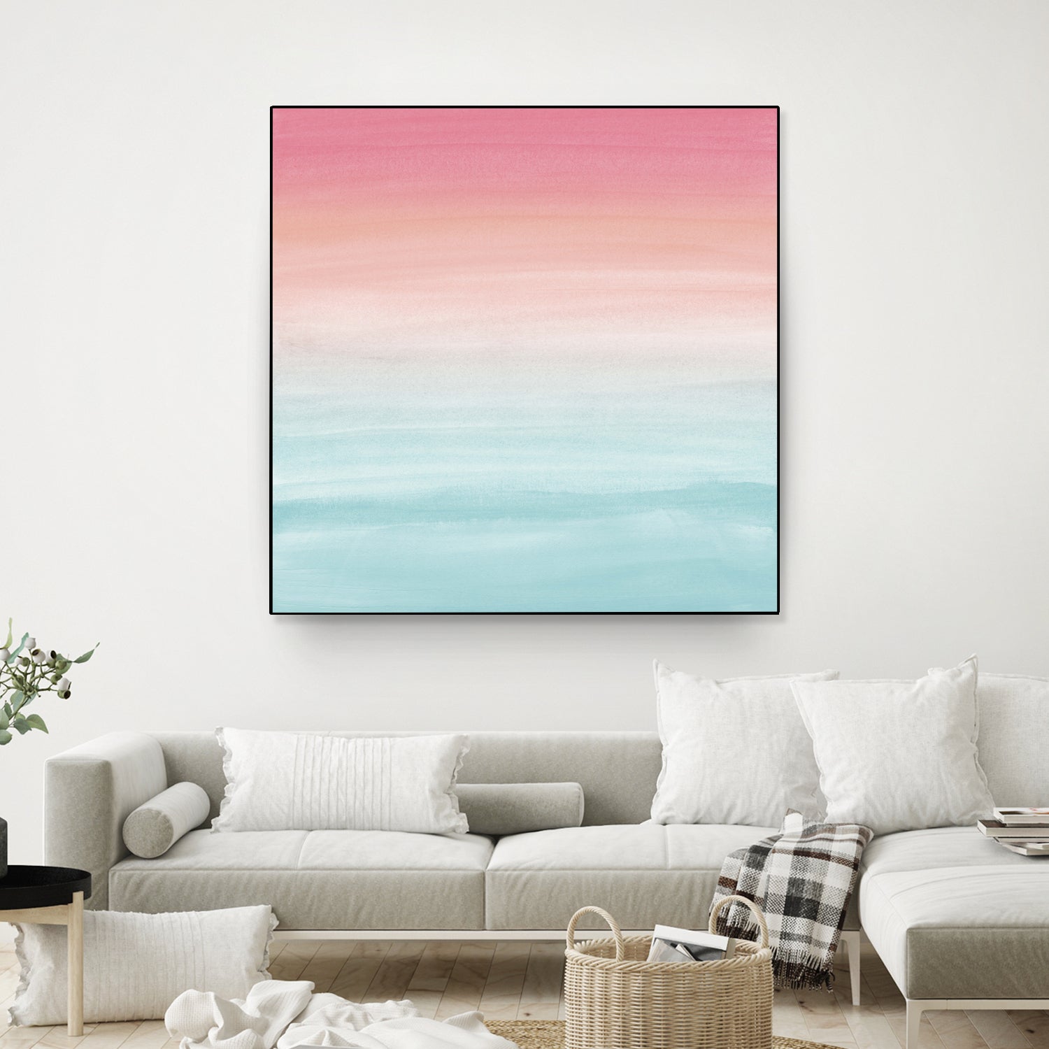 Touching Watercolor Abstract Beach Dream #1 #painting #decor by Anita & Bella Jantz on GIANT ART - orange digital painting