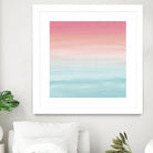 Touching Watercolor Abstract Beach Dream #1 #painting #decor by Anita & Bella Jantz on GIANT ART - orange digital painting