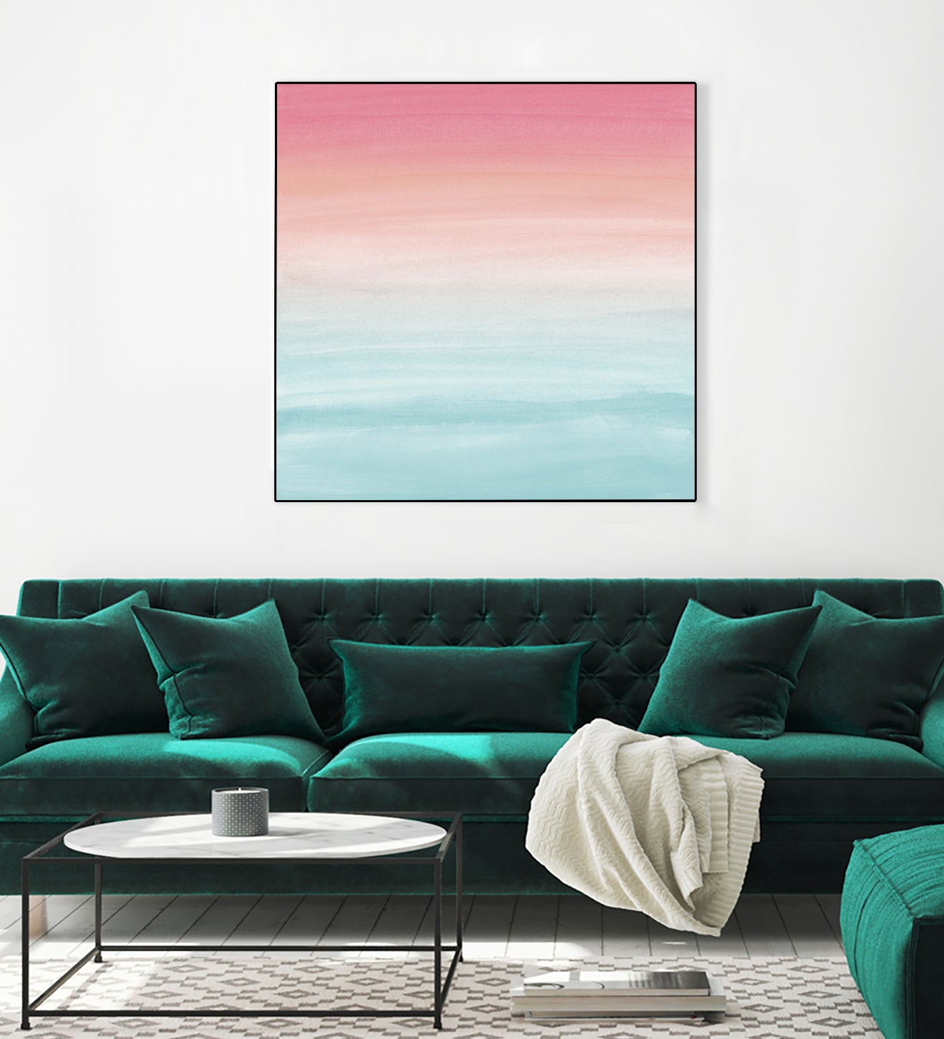 Touching Watercolor Abstract Beach Dream #1 #painting #decor by Anita & Bella Jantz on GIANT ART - orange digital painting