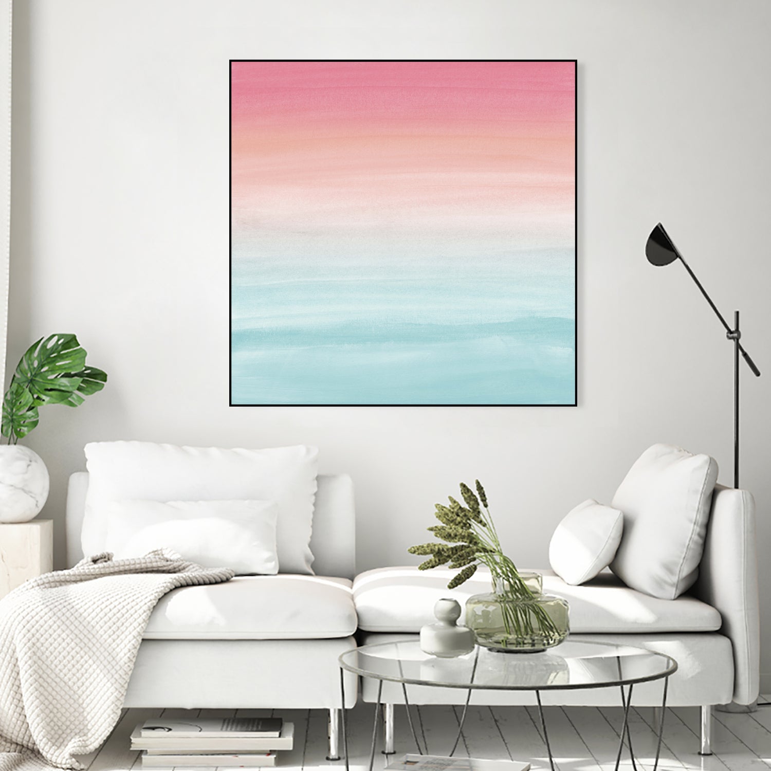 Touching Watercolor Abstract Beach Dream #1 #painting #decor by Anita & Bella Jantz on GIANT ART - orange digital painting