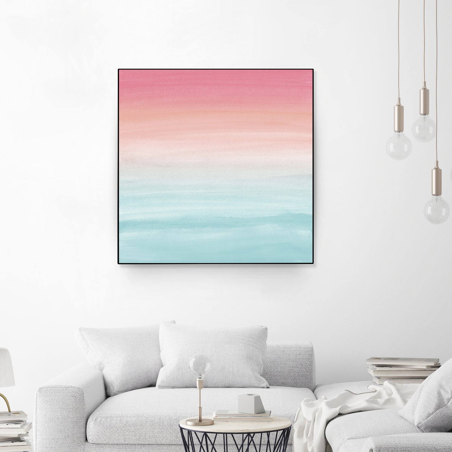 Touching Watercolor Abstract Beach Dream #1 #painting #decor by Anita & Bella Jantz on GIANT ART - orange digital painting