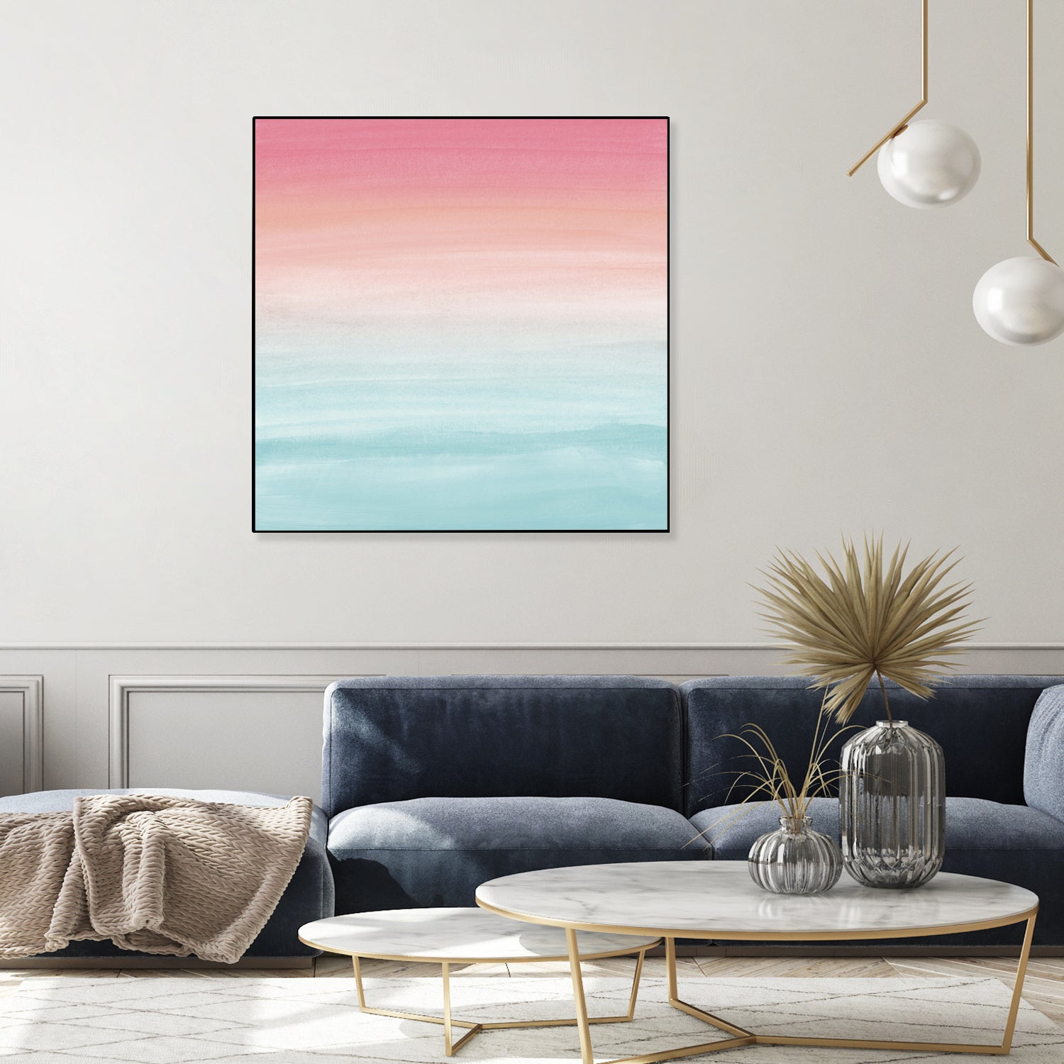 Touching Watercolor Abstract Beach Dream #1 #painting #decor by Anita & Bella Jantz on GIANT ART - orange digital painting