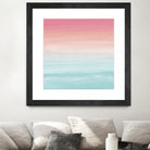 Touching Watercolor Abstract Beach Dream #1 #painting #decor by Anita & Bella Jantz on GIANT ART - orange digital painting