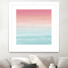 Touching Watercolor Abstract Beach Dream #1 #painting #decor by Anita & Bella Jantz on GIANT ART - orange digital painting