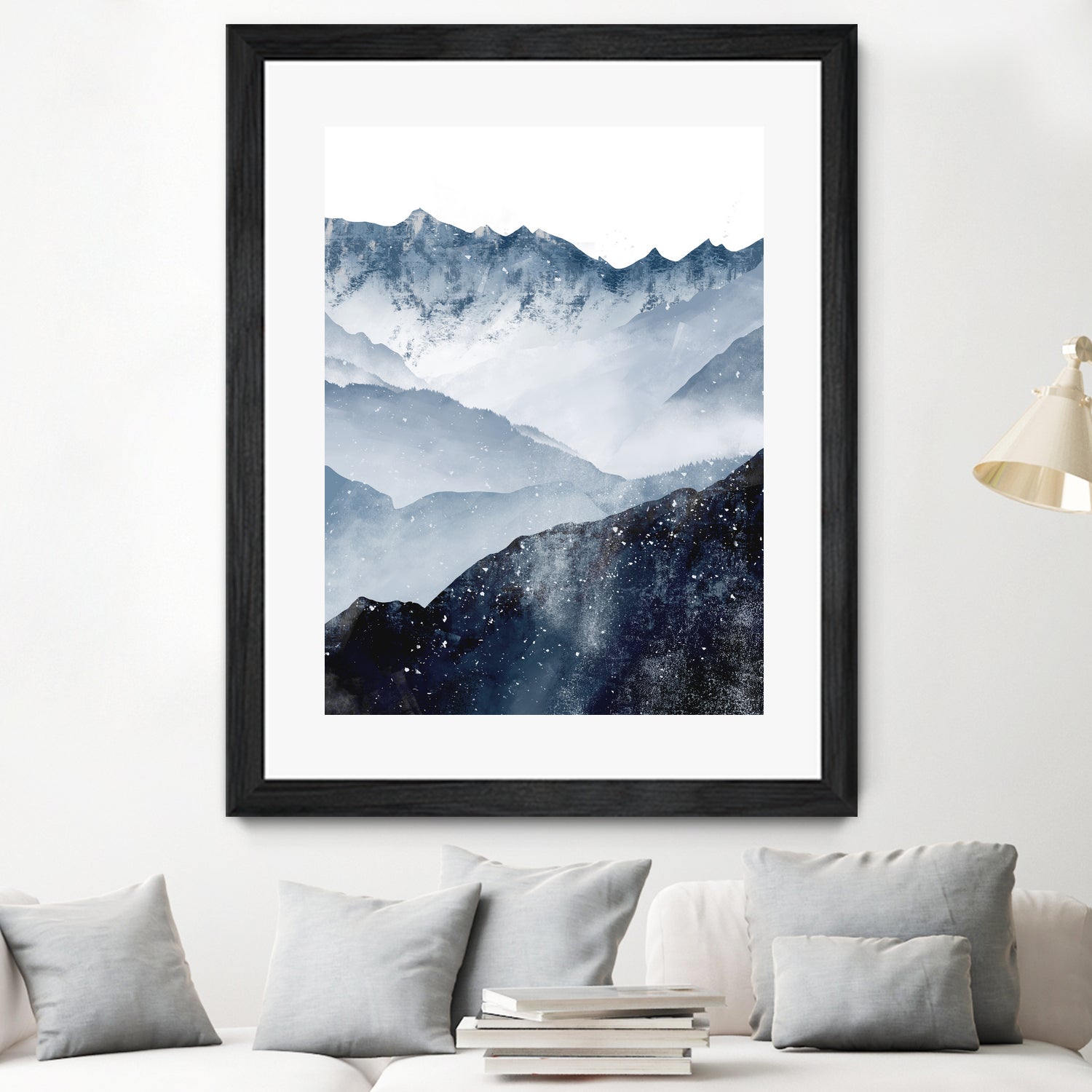 Himalaya by Tomasz Dąbek on GIANT ART - blue digital painting