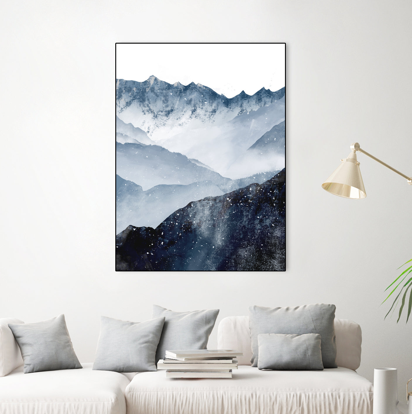 Himalaya by Tomasz Dąbek on GIANT ART - blue digital painting