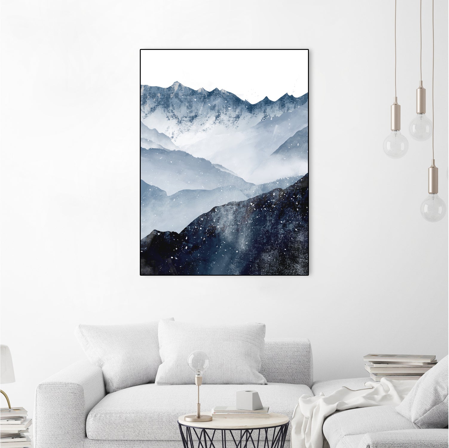 Himalaya by Tomasz Dąbek on GIANT ART - blue digital painting