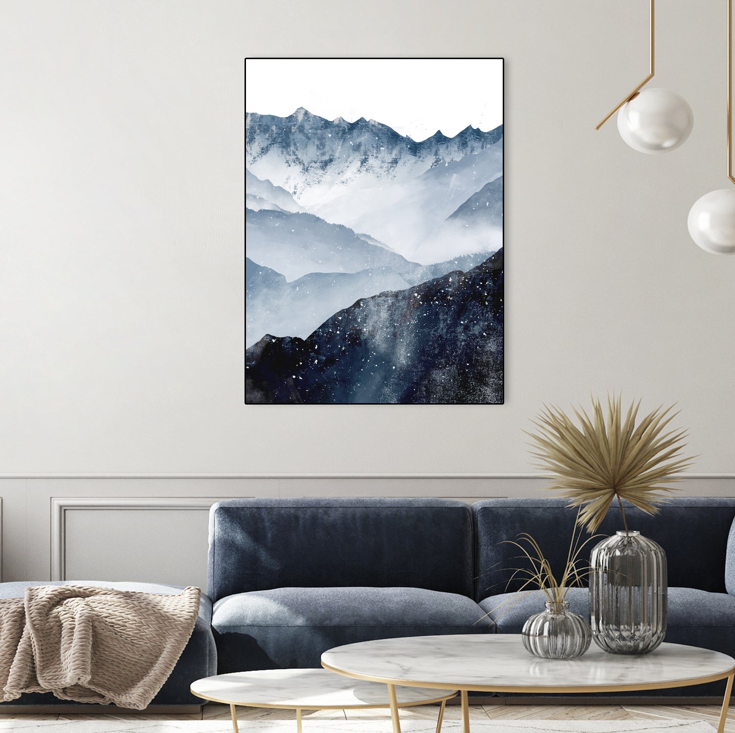 Himalaya by Tomasz Dąbek on GIANT ART - blue digital painting