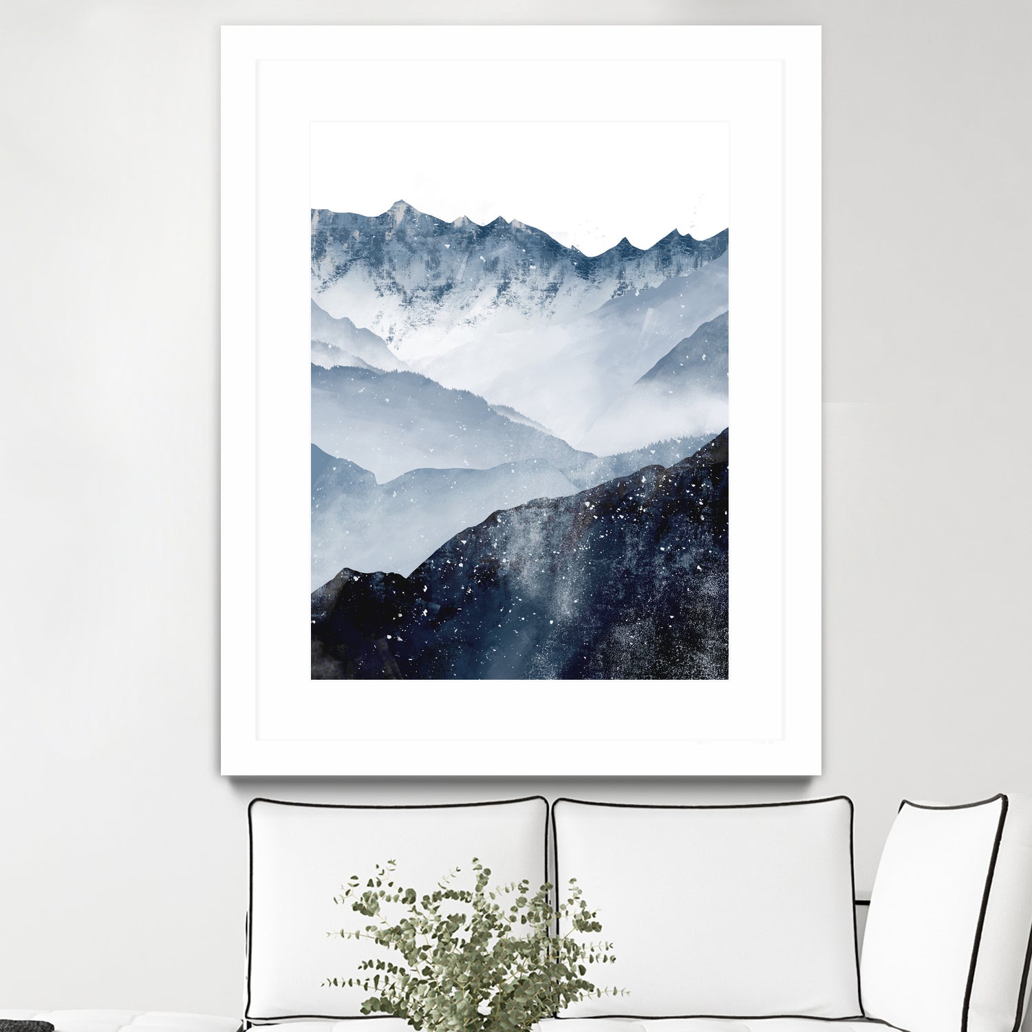 Himalaya by Tomasz Dąbek on GIANT ART - blue digital painting