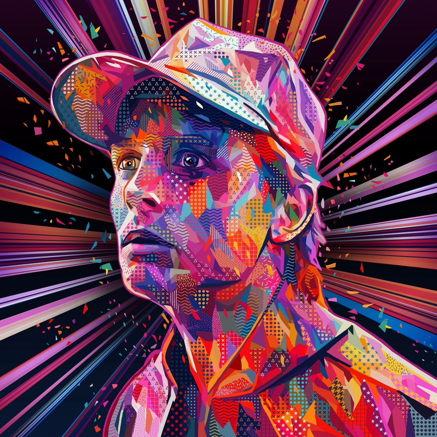 Marty Pop by Alessandro Pautasso on GIANT ART - fuchsia digital painting