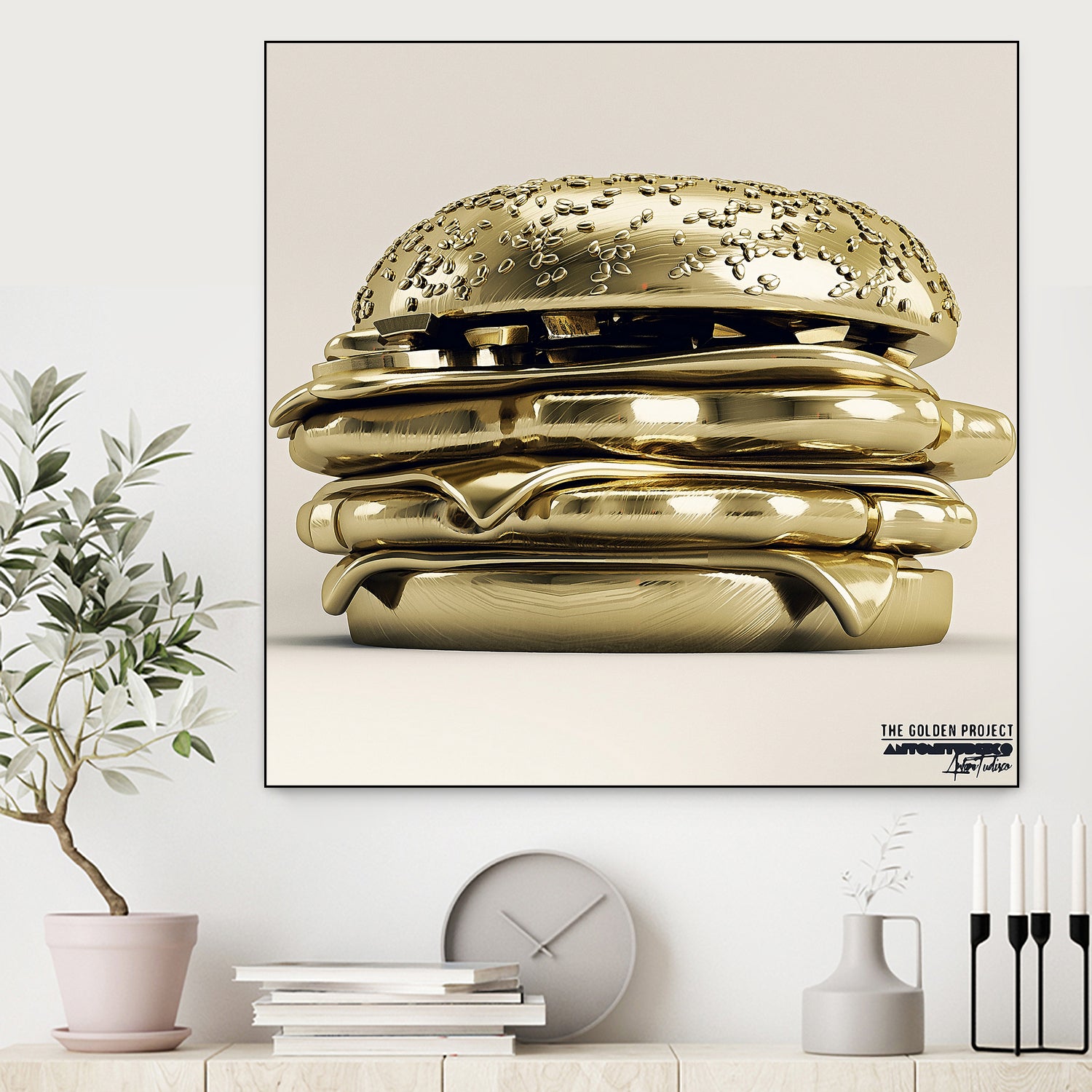 Golden Burger by Antoni Tudisco on GIANT ART - 3d art