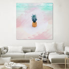 Pineapple on the beach by mmarta bc on GIANT ART - pink digital painting