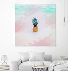 Pineapple on the beach by mmarta bc on GIANT ART - pink digital painting