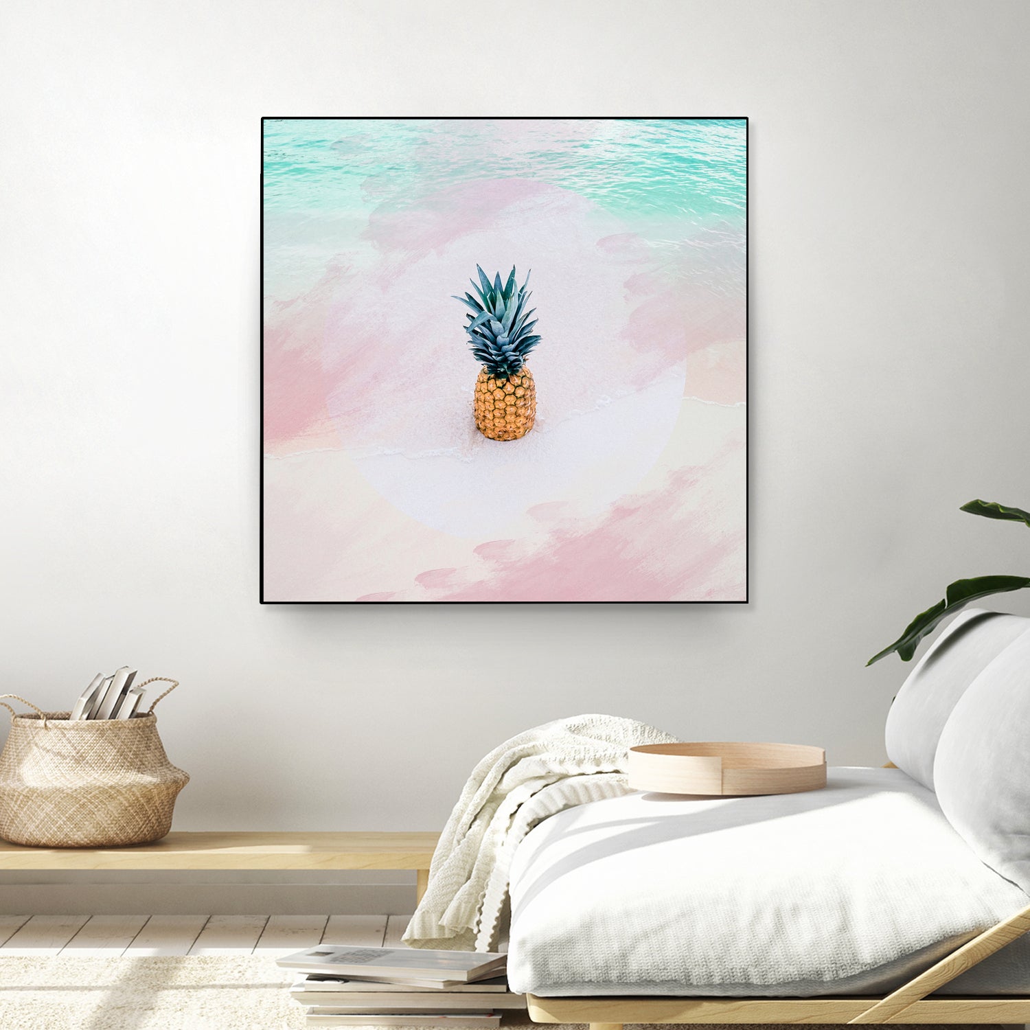 Pineapple on the beach by mmarta bc on GIANT ART - pink digital painting