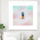 Pineapple on the beach by mmarta bc on GIANT ART - pink digital painting