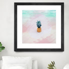 Pineapple on the beach by mmarta bc on GIANT ART - pink digital painting