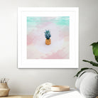 Pineapple on the beach by mmarta bc on GIANT ART - pink digital painting