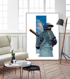 At Bat by Claudia Labarca on GIANT ART - blue digital painting