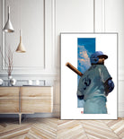 At Bat by Claudia Labarca on GIANT ART - blue digital painting