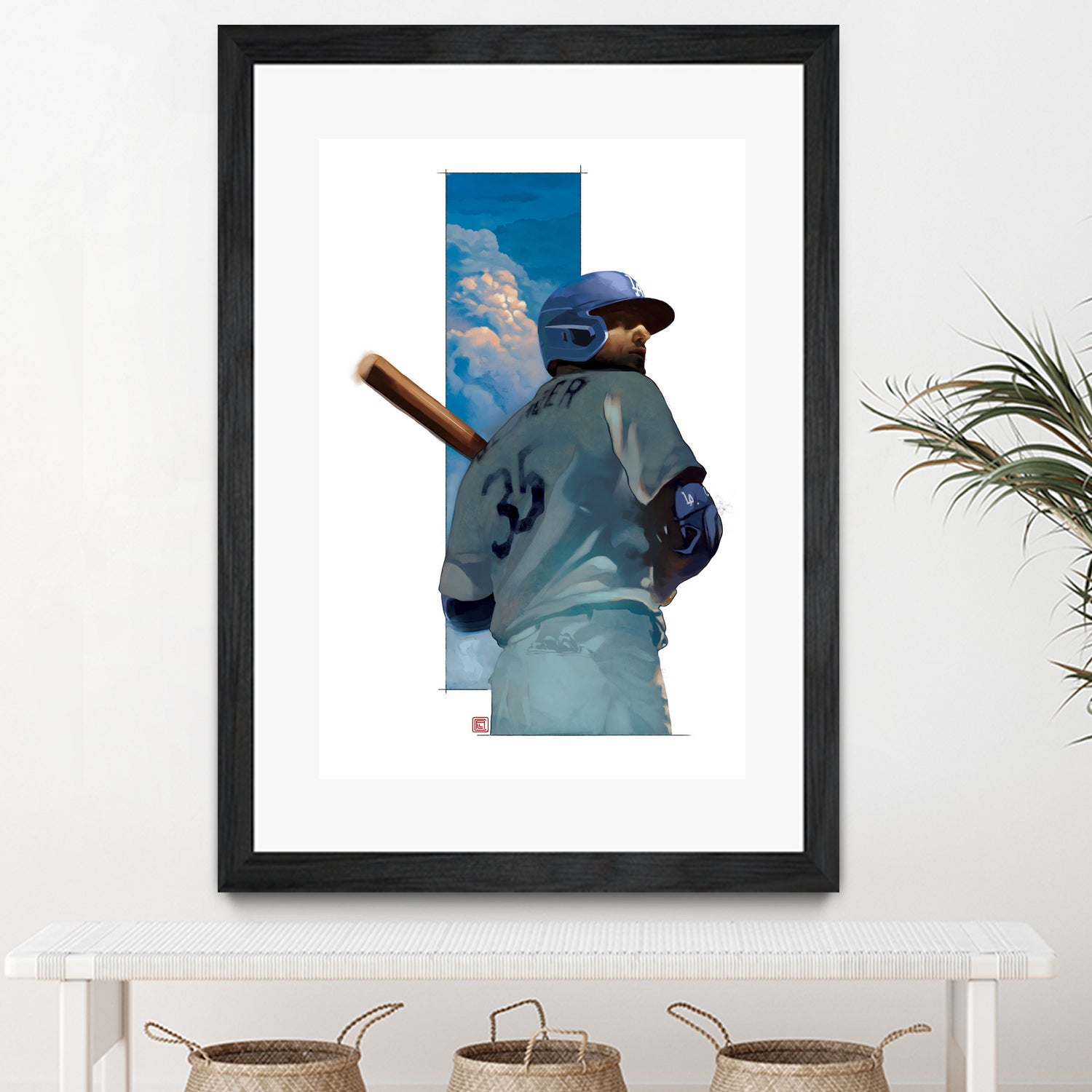 At Bat by Claudia Labarca on GIANT ART - blue digital painting