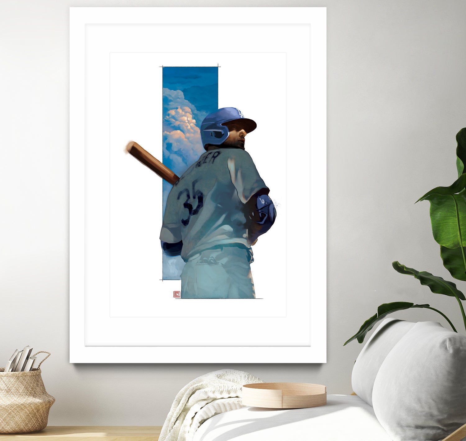 At Bat by Claudia Labarca on GIANT ART - blue digital painting